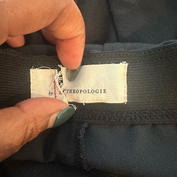 Anthropologie Navy Pull On Side Zip Split, size 16 - Picture 3 of 4